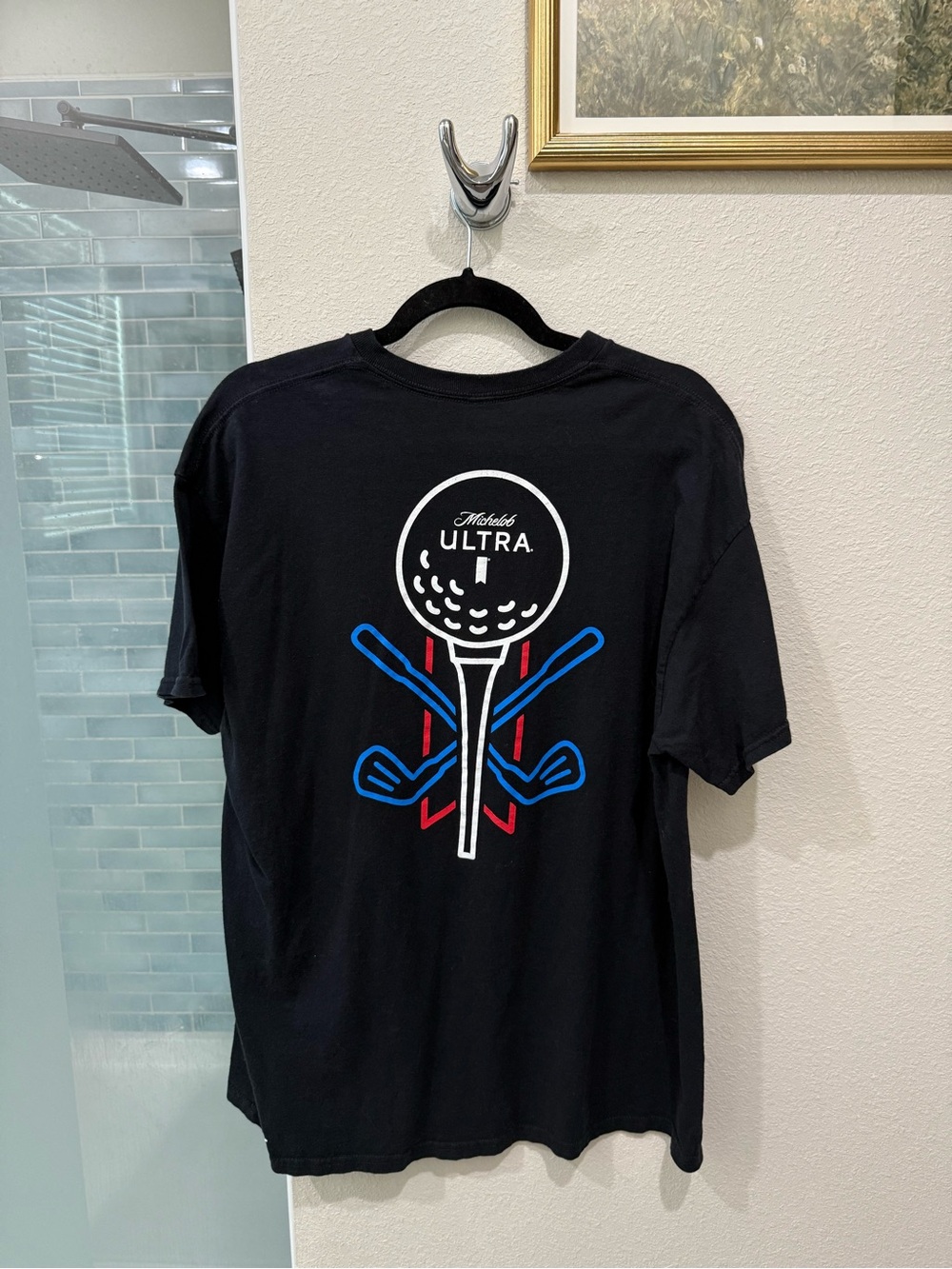 Men’s Michelob Ultra Black Graphic Golf Beer Tee - 100% Cotton XL